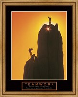 Framed Teamwork-Sunset Climbers