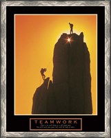 Framed Teamwork-Sunset Climbers