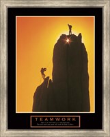 Framed Teamwork-Sunset Climbers