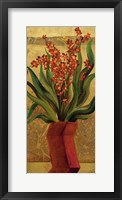 Framed Red Baby Orchids