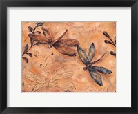 Fluttering Dragonflies Framed Print