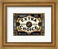 Framed Extra Choice Cigars