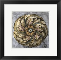 Framed Rosette & Damask III