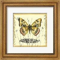 Framed Butterfly and Wildflowers IV