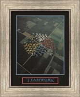Framed Teamwork-Skydivers