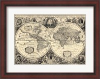 Framed Vintage World Map - Orbis Geographica