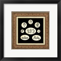 Classic Cameos I Framed Print