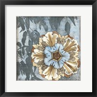 Framed Rosette with Leaves I