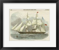 Framed Antique Clipper Ship III