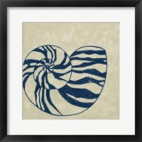 Framed Indigo Shell II