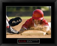 Risk-Baseball Framed Print