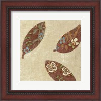 Framed Linen Leaves IV