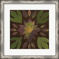 Framed Kaleidoscope Leaves I