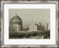 Framed Baptistry, Cathedral &Leaning Tower