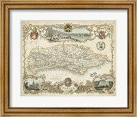 Framed Map of Sussex