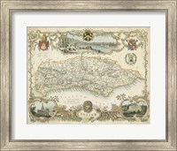 Framed Map of Sussex