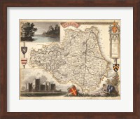 Framed Map of Durham