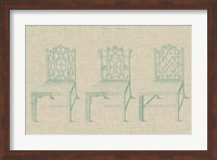 Framed Chinese Chippendale Chairs II