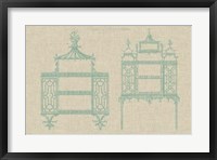 Chinese Chippendale Cabinet II Framed Print