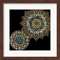 Framed Midnight Rosette I