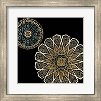 Framed Midnight Rosette II