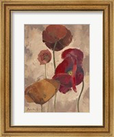 Framed Textured Poppies II