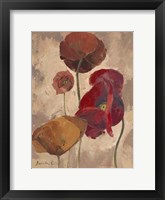 Textured Poppies II Framed Print