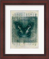 Framed Butterfly Calligraphy I