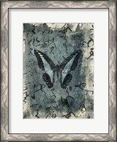 Framed Butterfly Calligraphy IV