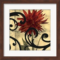 Framed Dahlias & Scrolls II