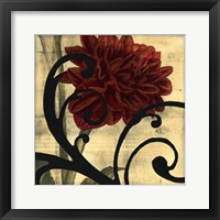 Framed Dahlias & Scrolls III