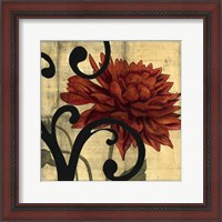 Framed Dahlias & Scrolls IV