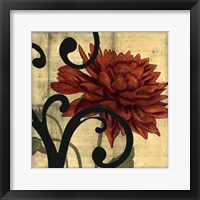 Framed Dahlias & Scrolls IV