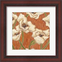 Framed Persimmon Floral I