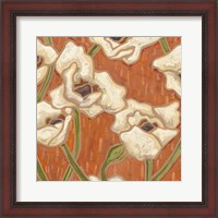Framed Persimmon Floral I
