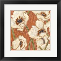 Framed Persimmon Floral III
