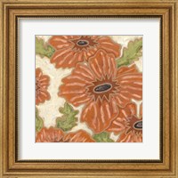 Framed Persimmon Floral IV