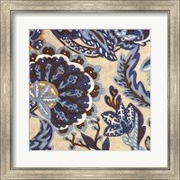 Framed Custom Indigo Tapestry I
