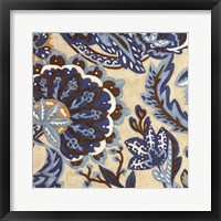 Framed Custom Indigo Tapestry I