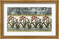 Framed Stained Glass Flowers I