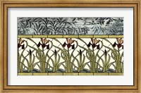 Framed Stained Glass Flowers III