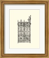 Framed B&W Wrought Iron Gate V