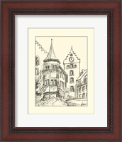 Framed B&W Sketches of Downtown II