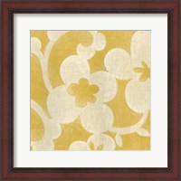 Framed Suzani Silhouette in Yellow I