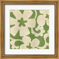 Framed Suzani Silhouette in Green I