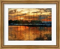 Framed Marina Sunrise III