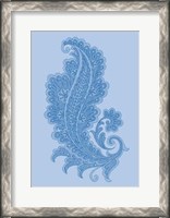 Framed Porcelain Blue Motif I