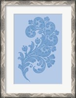 Framed Porcelain Blue Motif II