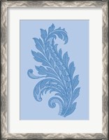 Framed Porcelain Blue Motif III