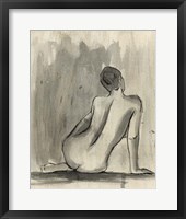 Framed Sumi-e Figure II